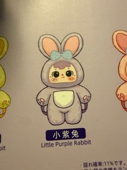 Samuel San Xiao Mao Little Purple Rabbit Plush Backpack Sealed Bag Box Card