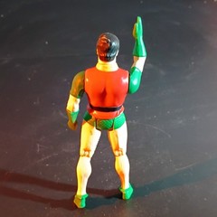 Robin Action Figure Plastic Red Green Yellow Costume w/ Beige Black Details