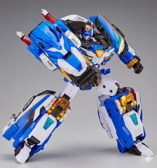 Metal Cardbot W Bluecop W Police Patrol Car Transforming Cop Vehicle Toy New