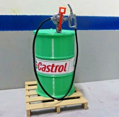 Barrel and Pump Model 1/10 Scale Prop Garage Dollhouse Diorama Accessory