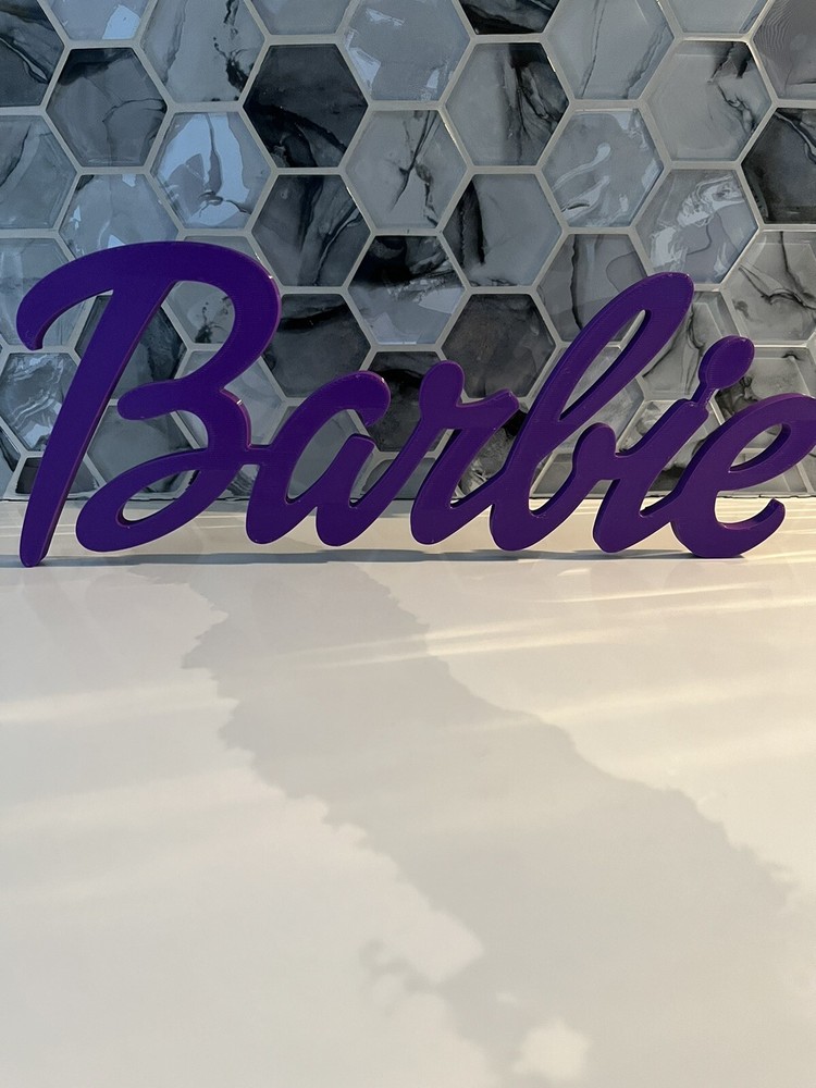 Huge! Barbie Style Logo sign decor ~12in. (PURPLE)