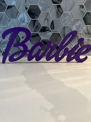 Huge! Barbie Style Logo sign decor ~12in. (PURPLE)