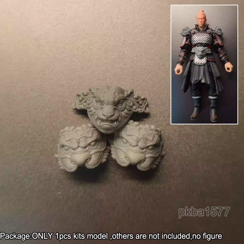 #C Unpainted 1/18 Shoulder Armors & Waist Kit For Upgrade 3.75” Action Figure