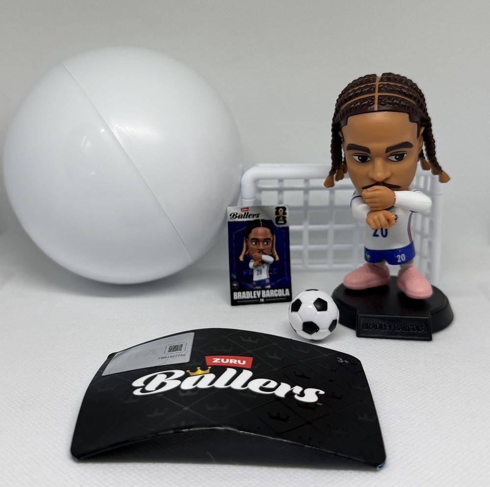 Zuru Ballers FIFA World Cup Bradley Barcola RARE with Net, Ball, Mini Card