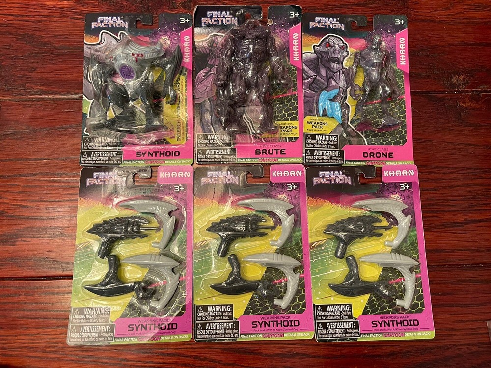 Final Faction Kharn Series 1 Figures: Synthoid, Brute, Drone, & Weapons Pack NEW