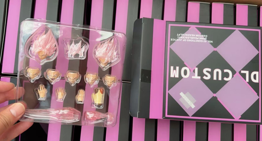 DL-CUSTOM 1/12 SHF Goku Black Zamasu Transparent Pearlescent Pink Head Sculpt @@