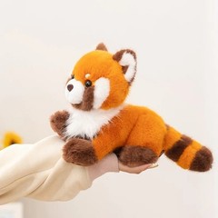 6.7in Raccoon Plush Toy Lying Stuffed Animal Pillow Cute Soft Gift