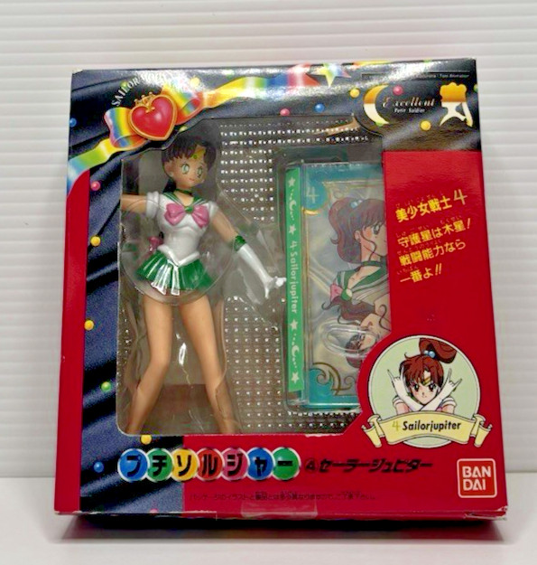 Sailor Jupiter Figure Doll w/ card in box, Sailor Moon R 1992 Bandai Anime