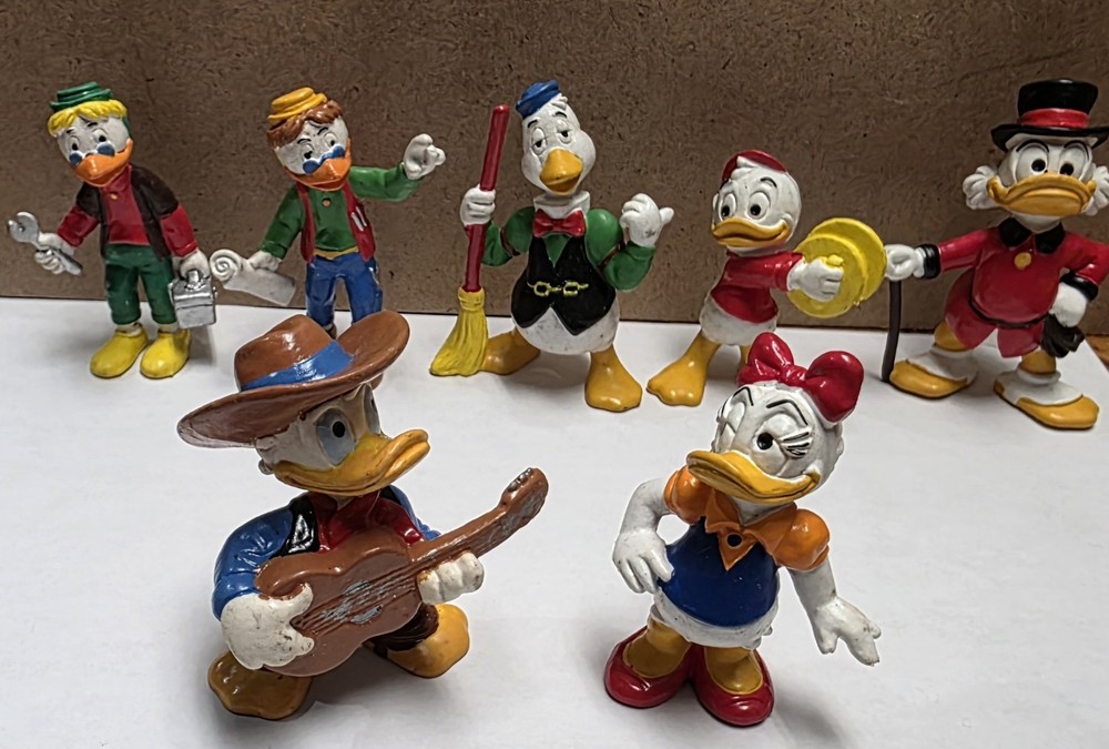 7 DUCKTALES FIGURES BULLY BULLYLAND HUEY, DONALD DUCK, SCROOG MCDUCK, DAISY