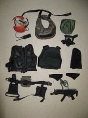 2000s? GI Joe Hasbro 12” Masterpiece Figure, Pilot Uniform & Other Equipment