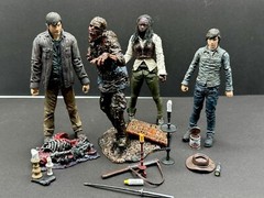 McFarlane Walking Dead Series 7 Set Of 4 Loose Complete Michonne Carl Gareth Mud