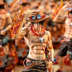 9.44in/24cm Anime One Piece Figure Ace Collectible Statue Model Toys Gifts