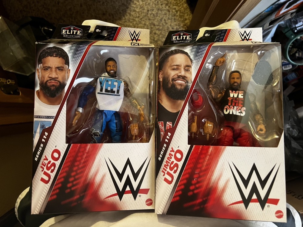 WWE Mattel Elite Series 114 Jey Uso [CHASE BLUE] Jimmy Uso [CHASE RED] SET NIB