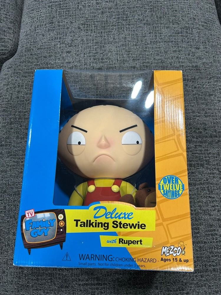 Mezco Family Guy Deluxe 11″ Talking Stewie Action Figure with Rupert New In Box