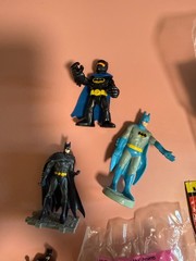 Batman Vintage Small Figures and Stickers and Comic Book Lot