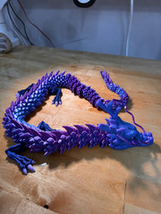 Articulated Crystal Dragon 3D Printed Flexi Fidget Toy Desk Decor Galaxy Gift