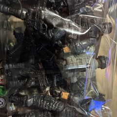 6 Pack Army Men Special Forces Black Uniform New In Packaging