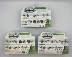 2004 Star Wars Galactic Heroes Lot: 3 Two-Packs – Boba Fett, Vader, Yoda +