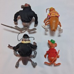 VTG 1992 Kenner Capitol Critters Max Moze Kid Ratso Lot of 4 Squash Em Action