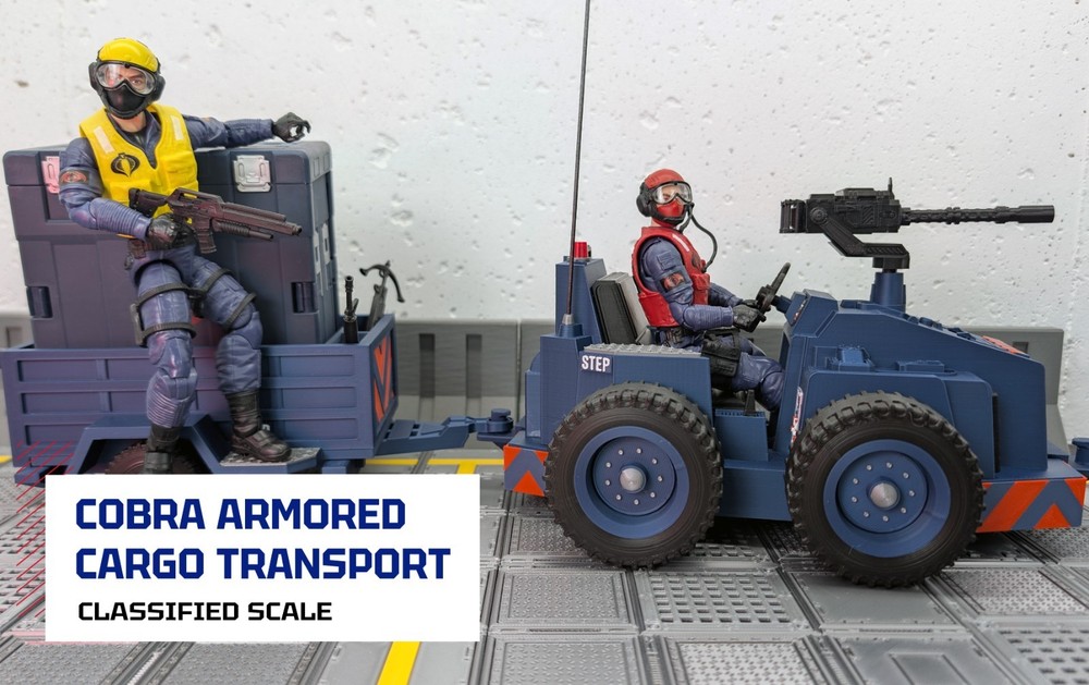 GI JOE CLASSIFIED COBRA RAMP RATS ARMORED CARGO TRANSPORT VEHICLE – CUSTOM 3D
