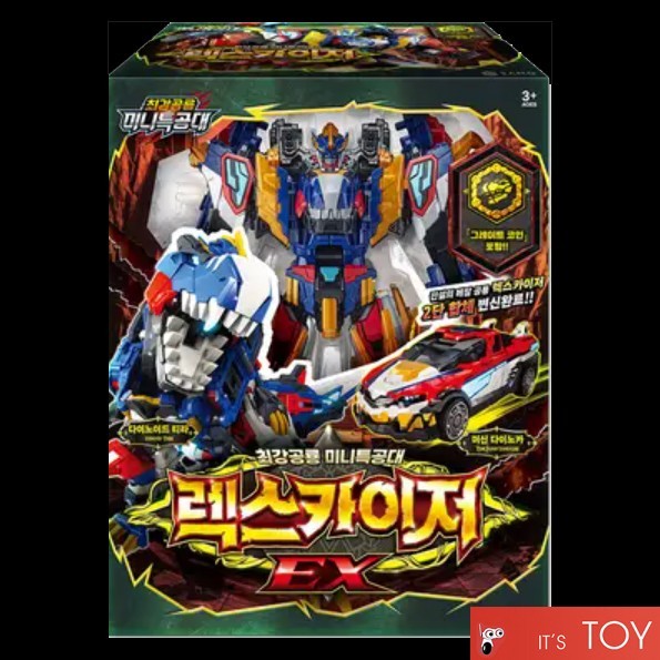 Miniforce Dinoid Warrior REX KAISER EX Version Small size Transformer Dino Robot