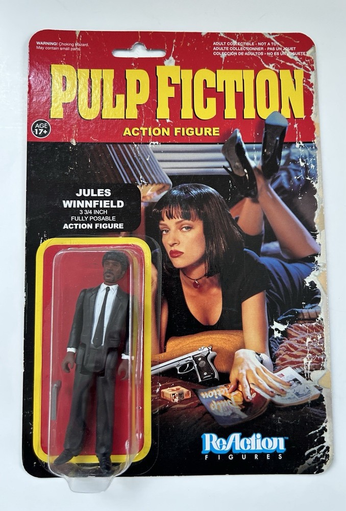 NEW Funko Reaction Pulp Fiction Jules Winnfield 3 3/4 Retro Style Action Figure