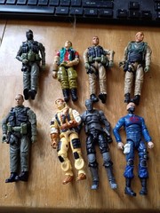 GI Joe Action Figures Misc. Lot 1 0f 5, 8 figures included