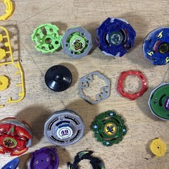 Electronic Beyblade Hasbro Lot Of 8 Plus Accessories