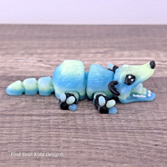 Glow-in-the-Dark Mini Opossum – 3D Printed Articulated Flexi Fidget Toy