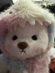 Handmade 12inch Fully Jointed Pink Rainbow Dinosaur Teddy Bear