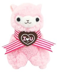 Llama Sweet Heart Alpaca 12″ Plush Pink