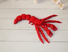 3D Printed Articulating Hermit Crab With/Without Shell