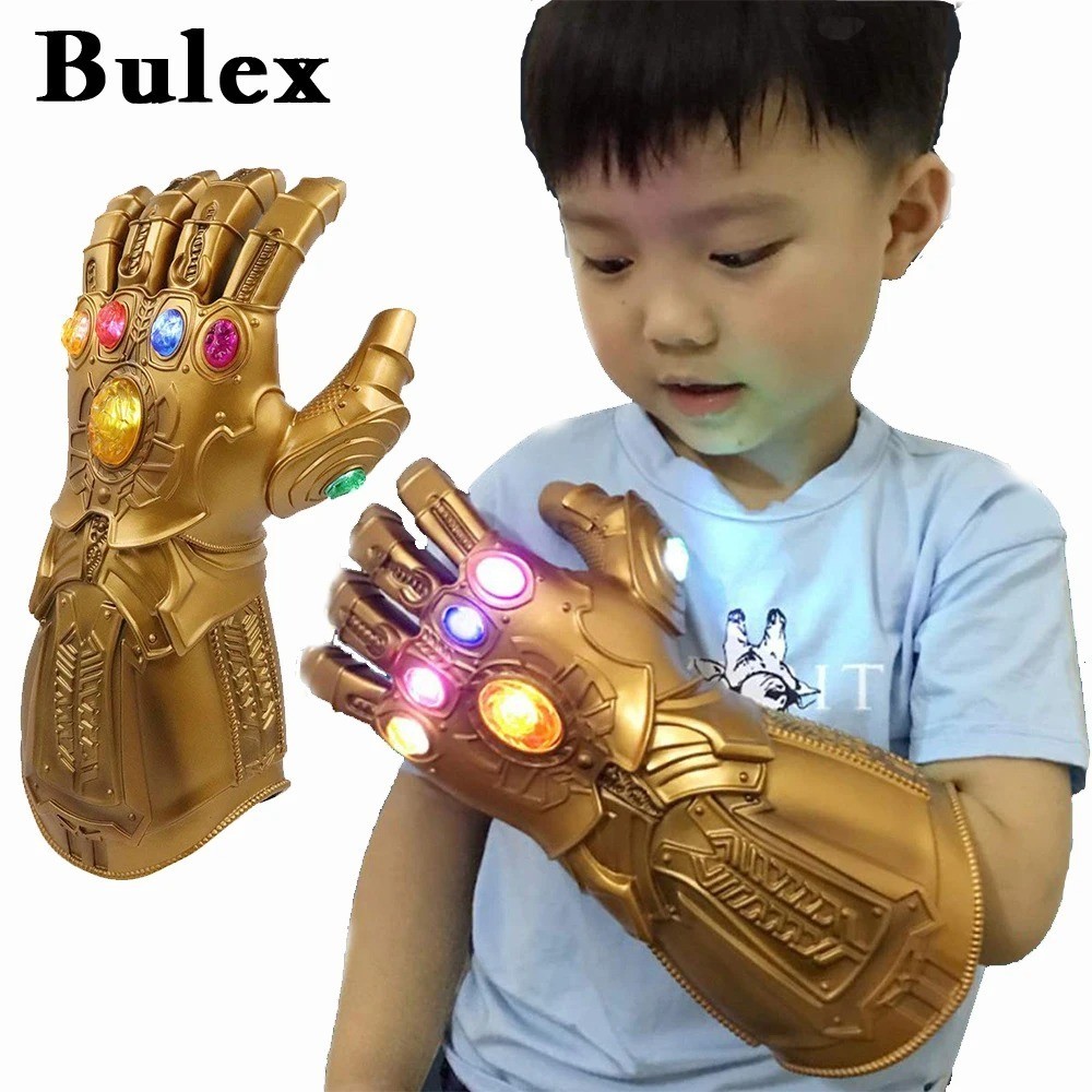 Thanos Infinity War Gauntlet w/LED Light Glove For Kid Size Avengers Costume Toy