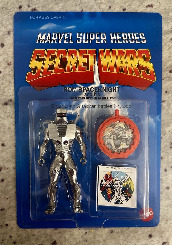 Custom “Mattel” Secret Wars CHROME EDITION – ROM -the Spaceknight+Secret Shield