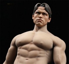 1:6 Young Arnold Schwarzenegger Actor Head Sculpt Fit For 12″ M35 Action Figure
