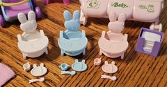 Zuru My Mini Baby(Awake Triplets)Series 1 w/Stroller, Bunny Chairs, Book & More!