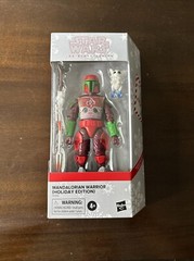 Star Wars Hasbro Black Series Action Figure Mandalorian Warrior Holiday Edition