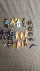 Lego action figures men and some little guys varies