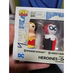 Bif Bang Pow! DC Comics Heroines Wooden Figures, Kids/Adults Collectible Set