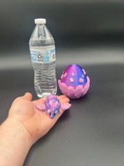3D Printed Glow Mini Crystal Dragon & Egg – 4″ Flexi Articulated Toy