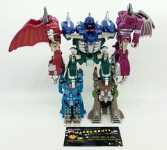 Vintage Go Bots Monstrous Renegade Robot Combiner Set 1986 Tonka Complete Set x6