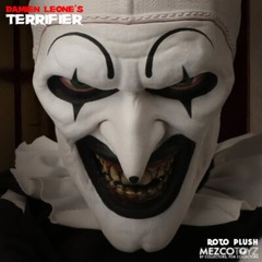 Mezco Designer Series Terrifier Art The Clown 18″ Roto Jumbo Plush Doll Horror