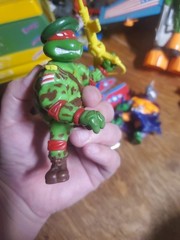 Vintage 1991 The Green Teen Beret Mutant Military Rapheal Action Figure