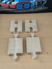 Learning Curve Wooden Thomas Train 4 Pieces Clickety Clack Track Adapters!