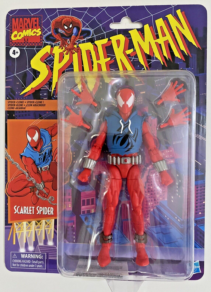 Marvel Legends Spider-Man Comic Retro Scarlet Spider 6-Inch Action Figure Hasbro