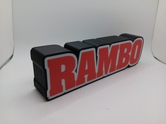 Rambo logo lightbox light box sign for action figure / toy room displays