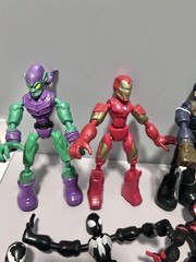 Marvel Bend and Flex 8 Figure Lot SPIDER-MAN – IRON MAN Hulk Plus Extras