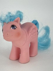 Hasbro Firefly My Little Pony G1 Pegasus Pink Blue Lightning 1983 White