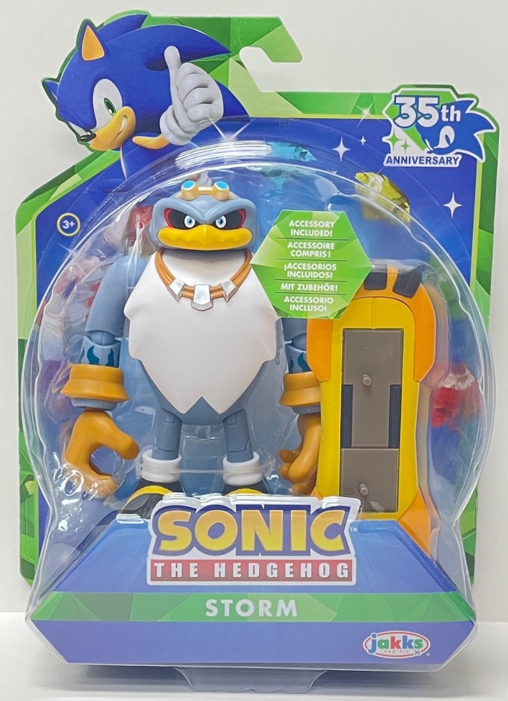 Sonic the Hedgehog Storm 35th Anniversary 4″ Jakks Pacific Figure Dinged Card
