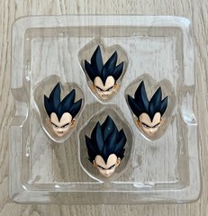 Demoniacal Fit Vegeta 4 Head Sculpt Black For 1/12 Figure 6” SHF